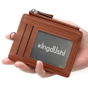 PU Lightweight Credit Card Case with Zipper, Multi-Slot Large-Capacity Card and Document Holder