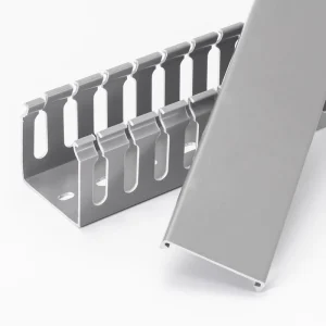 PVC 94V-0 Flame-Retardant Cable Trunking 50 x 40mm Open-Ended Closed-Channel Wiring Duct