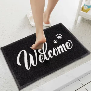 PVC Custom Washable Anti-Slip Door Mat with Loop Noodle Spaghetti Coil Pattern