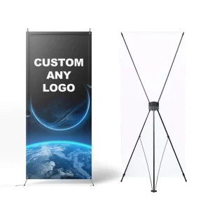 PVC Exhibition Display 80 x 180 cm Custom X Banner Stand with Logo for Trade Shows and Events