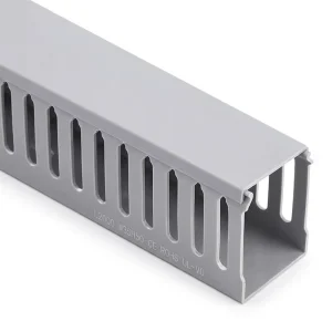 PVC Slotted Wiring Duct With Snap On Cover Heat Resistant Fire Retardant Custom Sizes 40x60mm 50x25mm 50x30mm Supplier