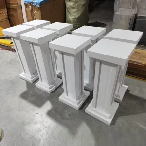 PVC Square European Style Roman Column Plinth Stand for Wedding Event Decoration