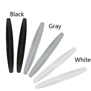Pair Universal Silicone Anti Collision Protector Car Front Rear Corner Bumper Strip 1. Mil Thick Decorative Anti Collision
