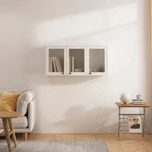 Panoramic Display 1050mm Wide Glass Top Cabinet Home Furniture 3 Door Bookcase Extension Wardrobe Top Storage Box Unit 1050mm