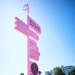 Park Wayfinding Signage Boards Metal Directional Floor-Standing Pylon Sign for Office Buildings