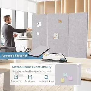 Partition Room Dividers and Folding Privacy Screens 3 Panel Wall Divider for Room Separation Temporary Room Separator