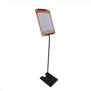 Pedestal Floor Poster Sign Holder Metal Display Stand with Acrylic Board