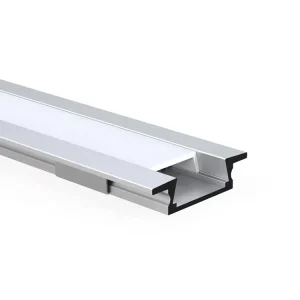 Perfil De Aluminio Para Tiras Led 22.3*5.6 Mm Aluminum Track Rail Channel Flat Strip Light Profile