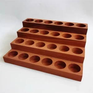 Pine Wood Floor-Standing Essential Oil Display Stand and Roller Bottle Tray for 5, 10, 15, and 20 ml Bottles