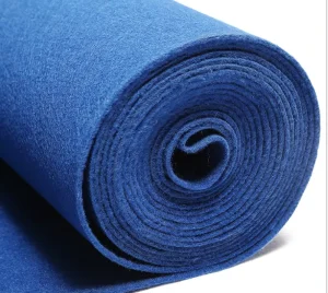 Plain Color Blue 4m Wide Flooring Rugs Wall to Wall Non Woven Exhibition Event Carpet