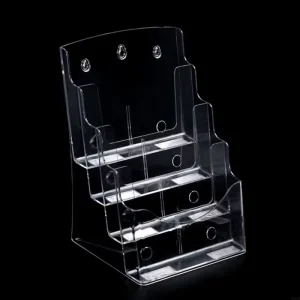 Plastic Acrylic Brochure Holder Standing Flyer Holders Leaflet Display Stand Brochure Holder