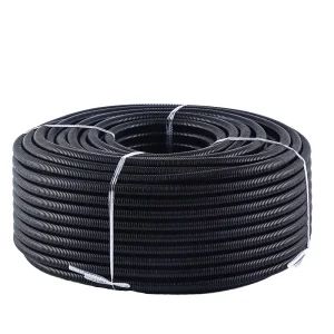 Plastic Corrugated Conduit Pipe for Electrical Wiring, Flexible PVC Hose, UV-Resistant, Fireproof, Orange