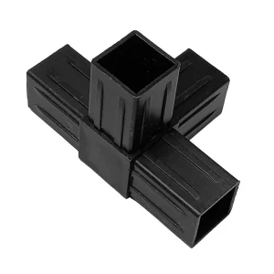Plastic Square Tube Connector 25mm Joint Fittings Connecting Galvanized Powder Coating Pipe Frame Corner for Greenhouse Building