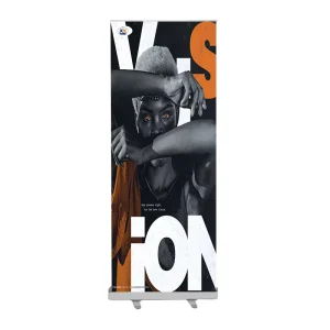 Plastic Steel Retractable Roll-Up Banner Stand