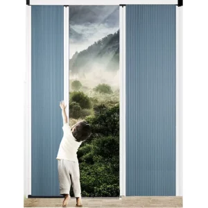 Pleated Honeycomb Cellular Partition Screen Door
