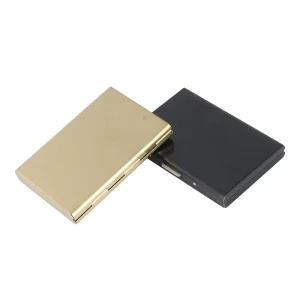 Polished Aluminum Personalized Business Card Holder