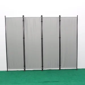 Polyester Fabric Steel Room Split Partition Screens Folding Room Dividers for Interior
