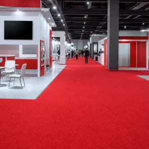 Polyester Needle Punched Exhibition Carpet Roll Colorful Anti Slip Trade Show Flooring