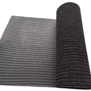 Polyester Striped Eco Friendly Cushioned Thin Indoor Outdoor Carpet for Trade Shows Car Use Stain Resistant Non Slip Easy