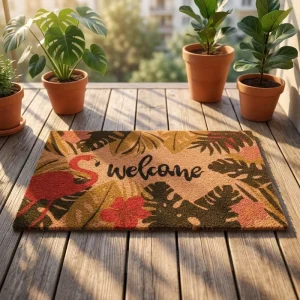 Polypropylene Anti-Slip Floor Mat with PVC-Coated Fabric Backing, Custom Logo and Customizable Rectangle Size and Shape