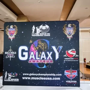 Pop-Up Backdrop Display with Aluminum Frame Eco-Friendly Folding Banner 8x8ft, 8x10ft, 8x20ft, or Custom Sizes