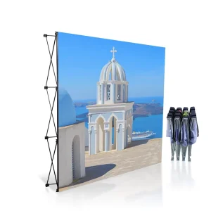 Pop-Up Banner Trade Show Display Booth Backdrop Wall with Custom Graphic