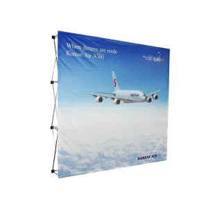Pop-Up Display Backdrop Factory Direct Advertising Stand Custom Logo Printing Wall Stand with Black Backing