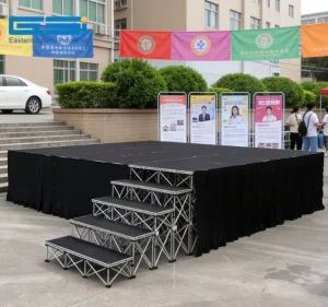 Pop-Up Riser Stage Lightweight Foldable Aluminum for Bands and DJs