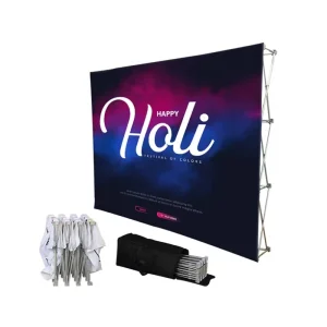 Pop-up Banner Stand with Customizable Logo and Image for Exhibition Backdrop and Trade Shows