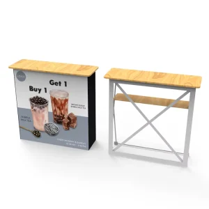 Pop-up Folding Aluminum Counter Table, Lightweight, Easy Assembly, Customizable for Advertising Displays