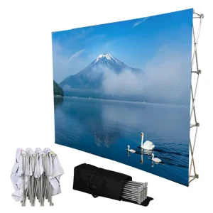 Portable 3m x 2.24m Tension Fabric SEG Pop-Up Backdrop Banner Stand