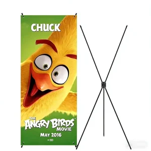 Portable 60 x 160cm Retractable X Banner Stand Lightweight Plastic Display