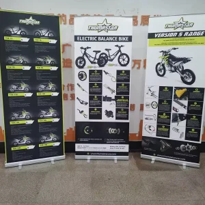 Portable 85x200cm Poster Fabric Roll Up Display Retractable Pull Up Banner Digital CMYK Printing for Exhibitions