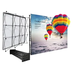 Portable 8ft/10ft/20ft Tension Fabric Backdrop Booth Frame and Pop-Up Display Stand