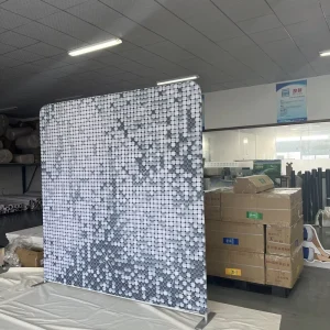 Portable 8ft/10ft Tension Fabric Photo Exhibition Booth Backdrop Stand Pillowcase Banner for Trade Shows