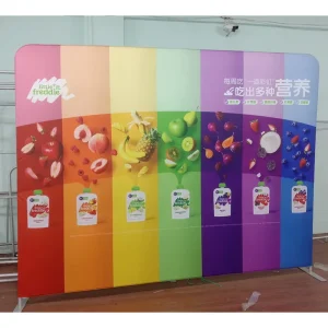 Portable 8ft 20ft Fabric Trade Show Backdrop Banner Wall Tension Stand