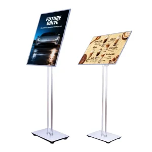Portable A2 A3 Outdoor Floor LED Menu Lightbox Poster Frame Display