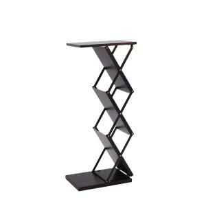 Portable A4 Metal Foldable Magazine Brochure Rack with Carrying Bag