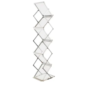 Portable A4 Zigzag Folding Brochure Holder Display Rack