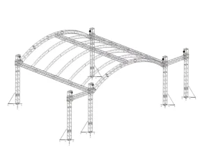 Portable Aluminum Alloy Double-Layer Modular Concert Lighting Structure and Event Display Framework