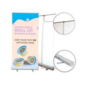 Portable Aluminum Alloy Retractable Roll-Up Banner Stand, 85 x 200 cm