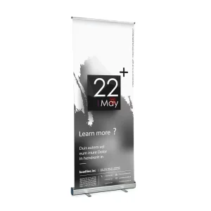 Portable Aluminum Alloy or Plastic Steel Retractable Roll-Up Banner Stand