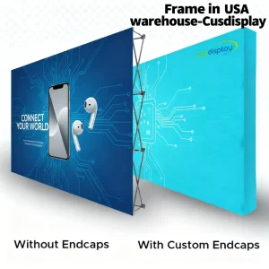 Portable Aluminum Custom Fabric Event Backdrop Booth with Step-and-Repeat Banner Stand