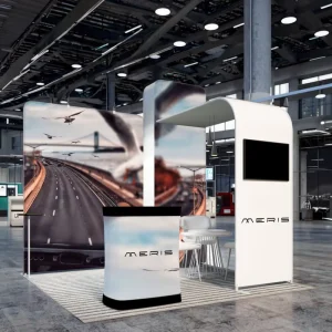 Portable Aluminum Display System Design Trade Show Booth With Shelf for Exhibition