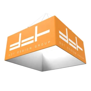 Portable Aluminum Fabric Square Trade Show Advertising Frame Indoor Sign Ceiling Hanging Banner Display