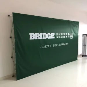 Portable Aluminum Flagpole Digital Printed Sports Style Trade Show Display Stand with Flags and Banners