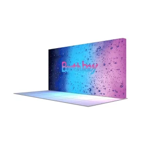 Portable Aluminum Frame Advertising Light Box Display Booth with LED Backlighting and Pop-Up Backdrop Stand