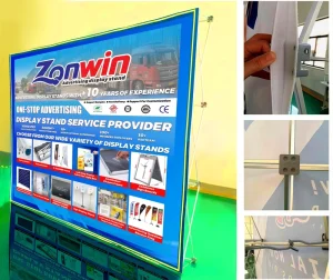 Portable Aluminum Frame Retractable Pop-Up Trade Show Display Stand