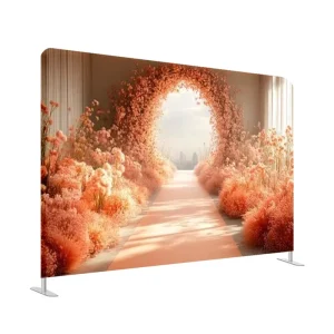 Portable Aluminum Frame Trade Show Stretch Fabric Display Stand with Bracket Banner