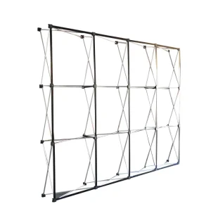 Portable Aluminum Knitted Pop-up Banner Display Frame Tension Fabric Backdrop Stand